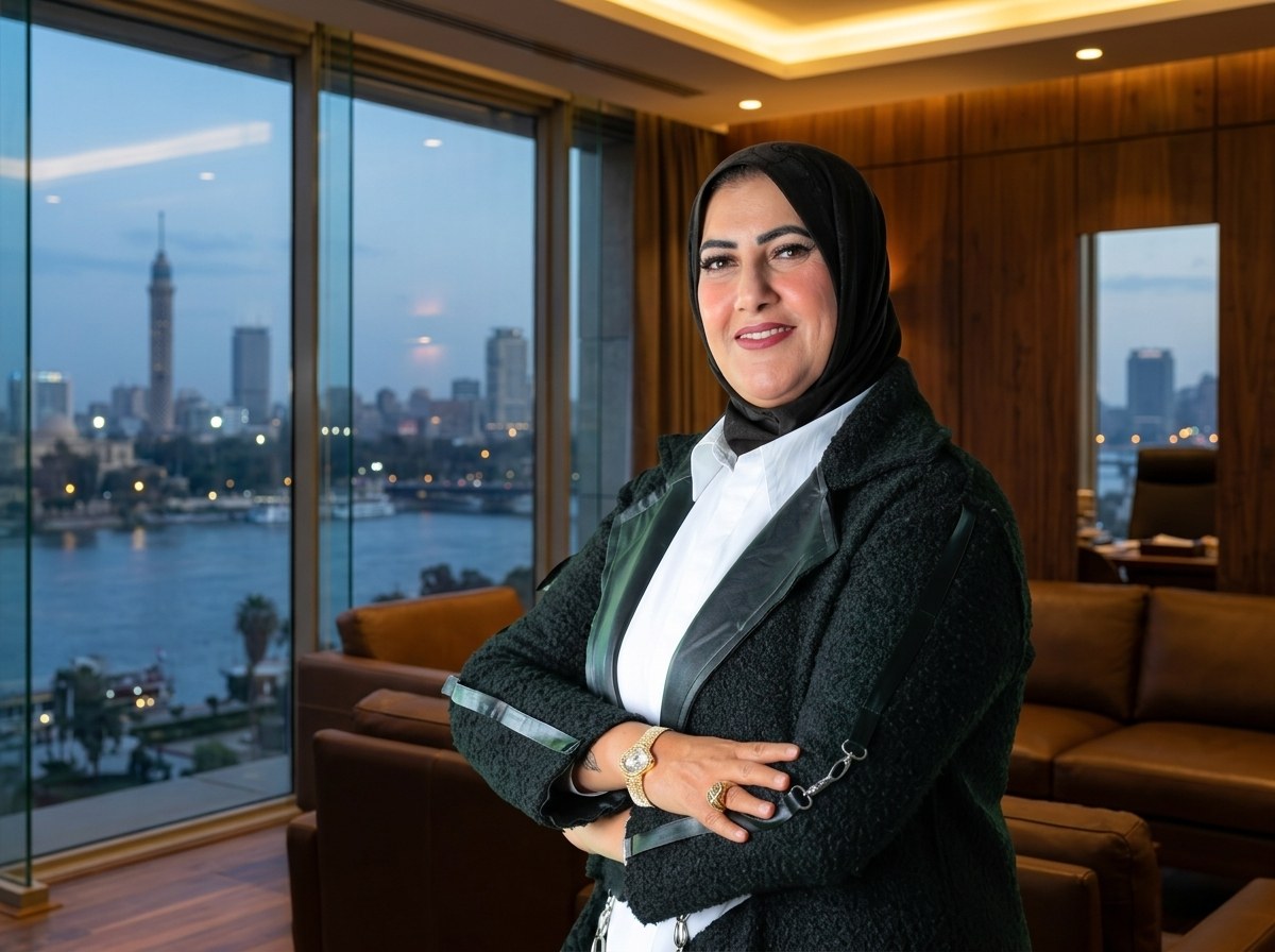 المستشارة هيام جمعة في مقر التمثيل الدبلوماسي بالقاهرة
